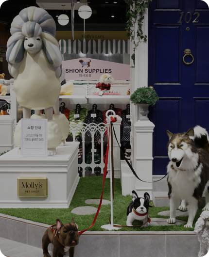 몰리스 펫샵 실내 모습