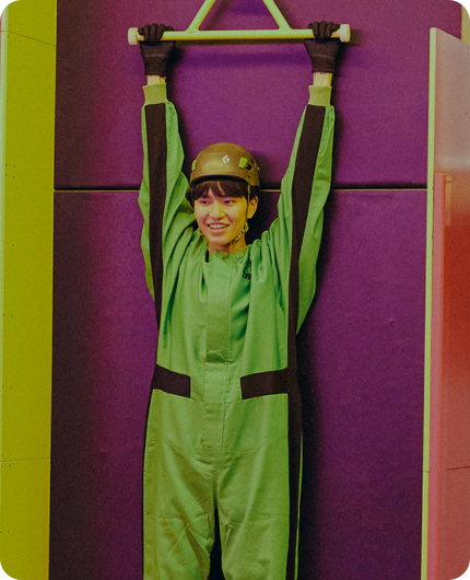 스몹에서 매달려 있는 모습