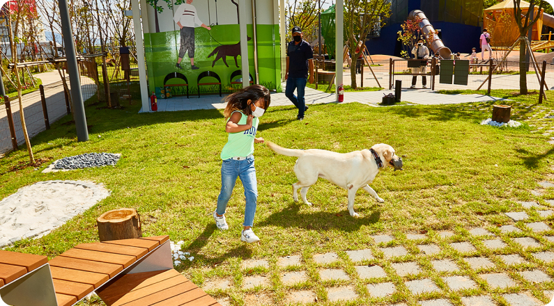 펫파크 1F 북측광장 모습