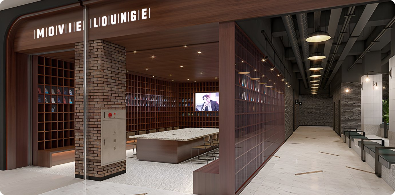 오리지널 티켓을 전시한 무비 라운지