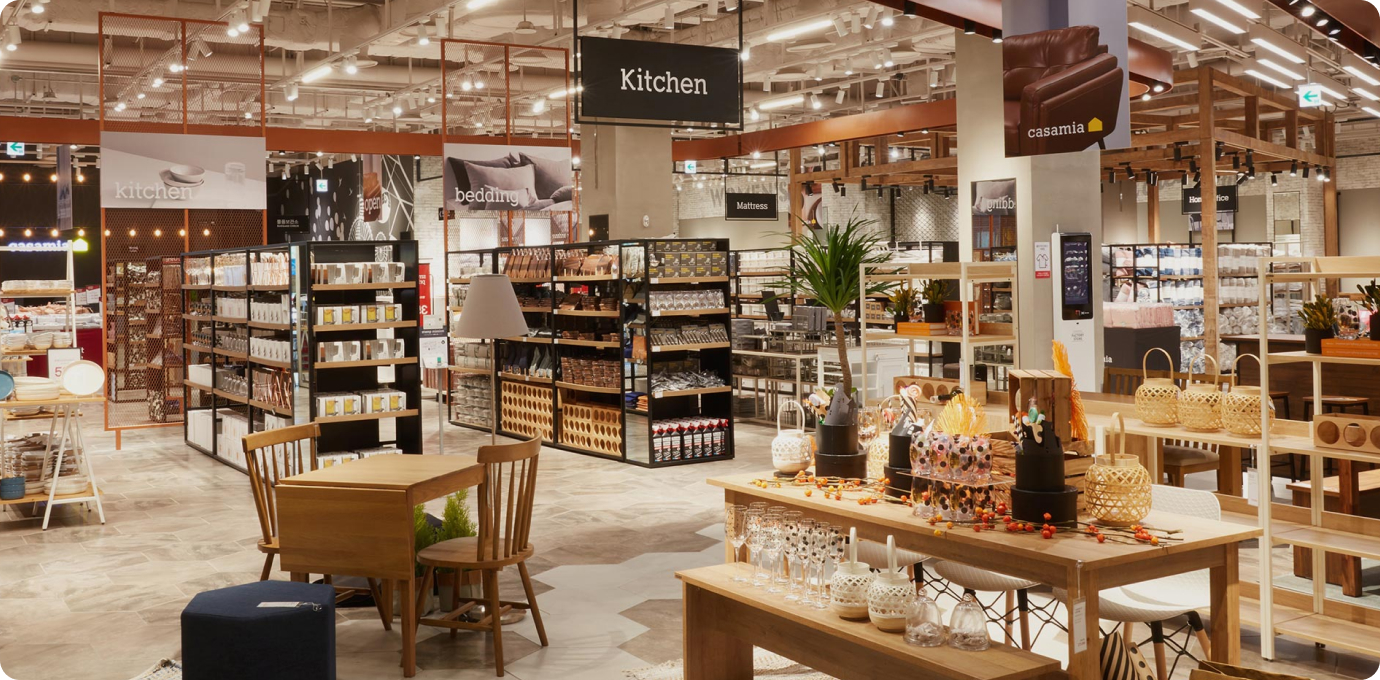 신세계 팩토리 스토어 판매 섹션 모습