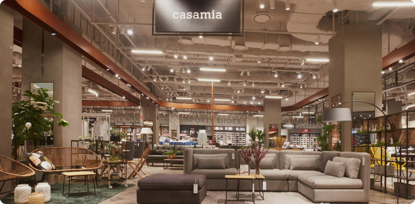 신세계 팩토리 스토어 판매 섹션 모습