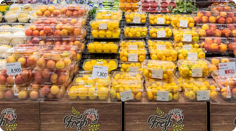 이마트 에브리데이의 선선식품 코너 모습