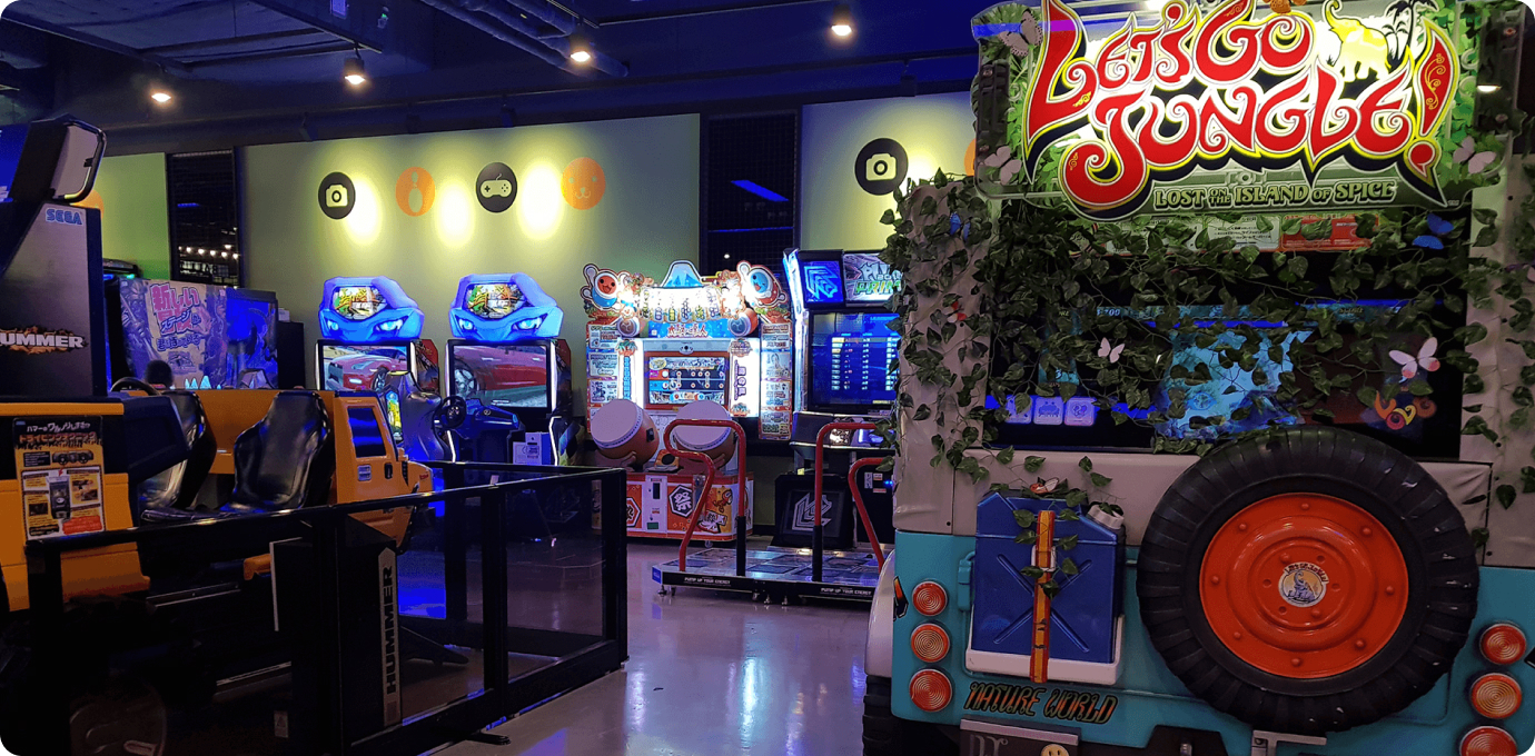 각종 스포츠게임기기 모습