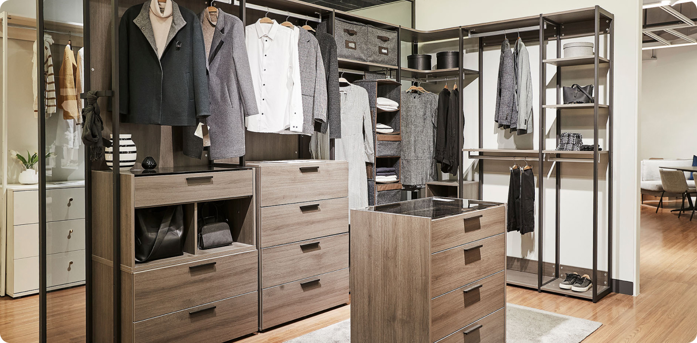 한샘 드레스룸 세팅 모습