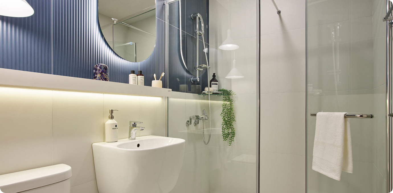 한샘 욕실 세팅 모습