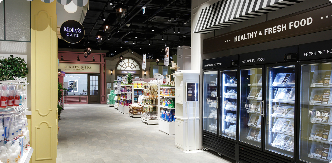 몰리스펫샵 매장 내부 모습