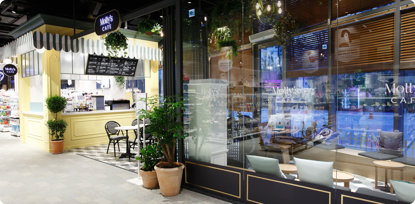 몰리스펫샵 매장 내부 모습