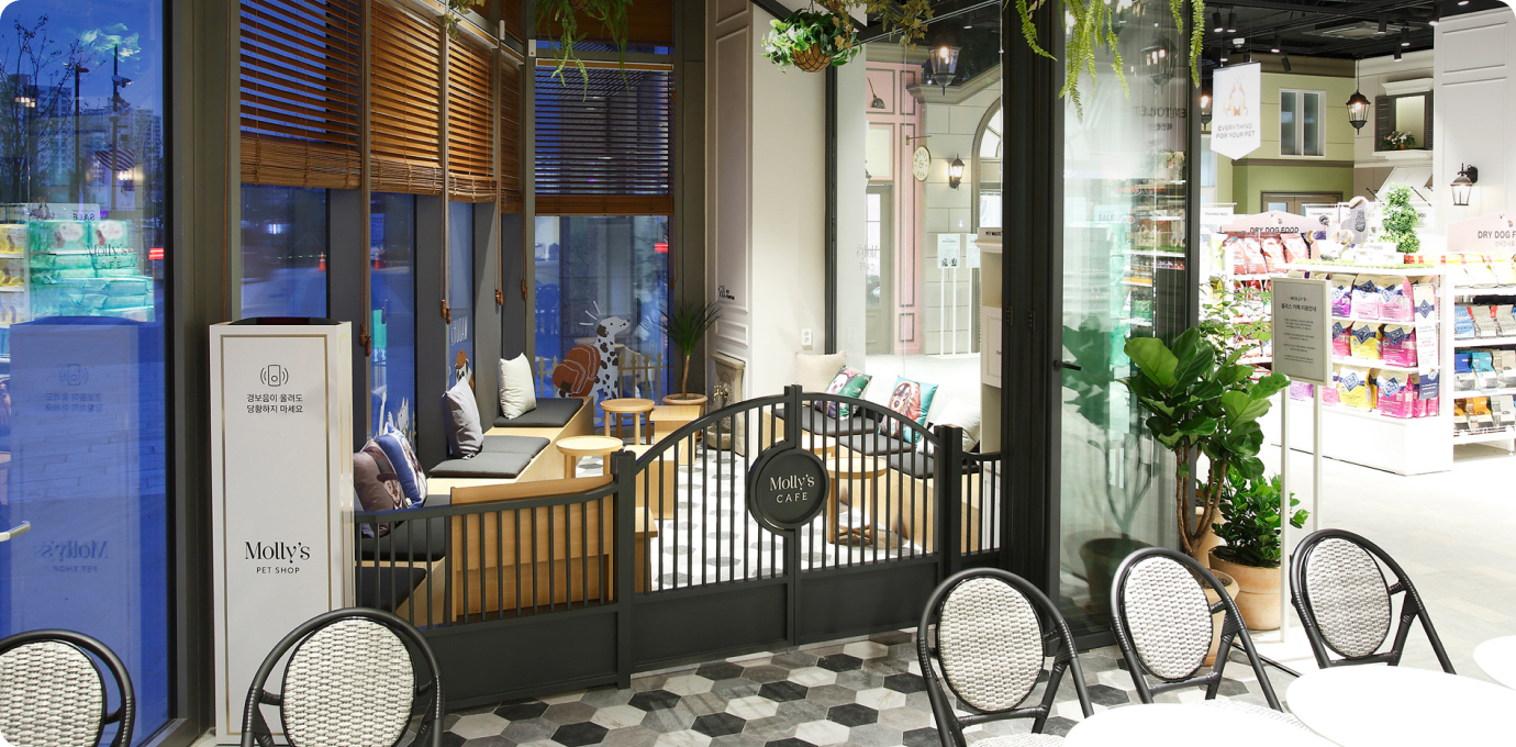 몰리스펫샵 매장 내부 모습
