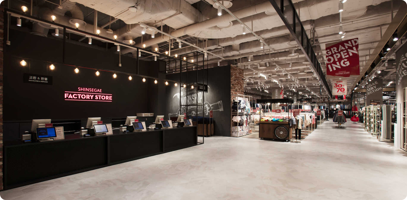 신세계 팩토리 스토어 계산대 모습