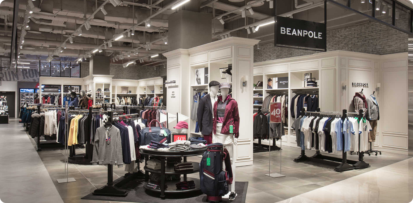 신세계 팩토리 스토어 내부의 빈폴매장 모습