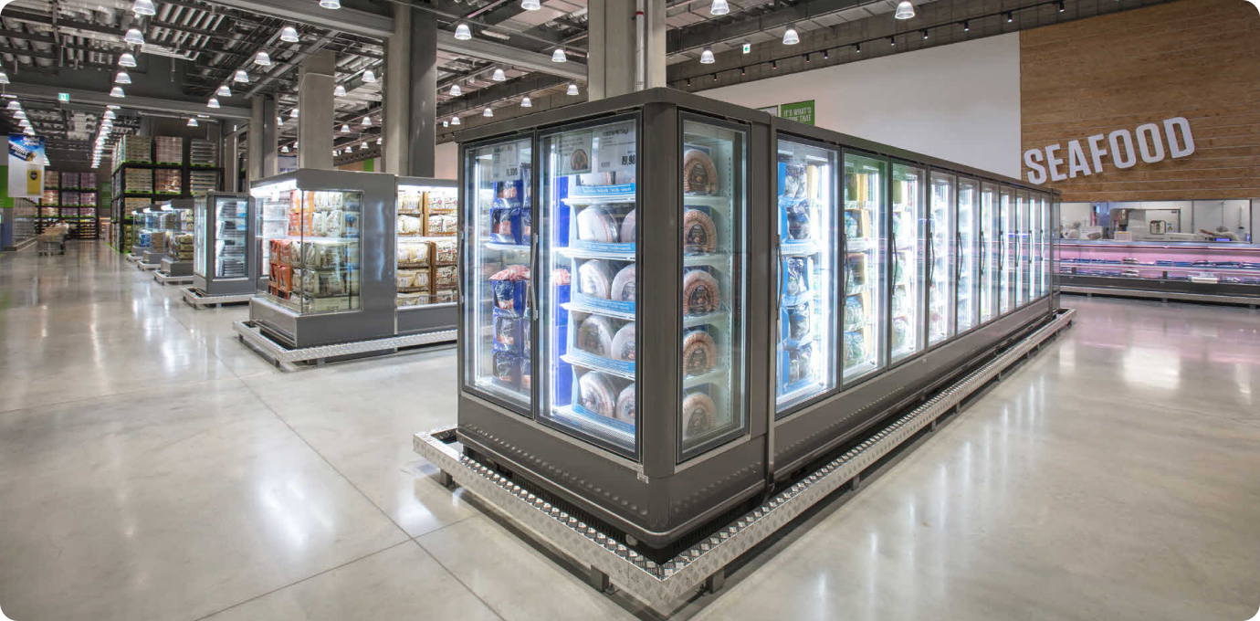 트레이더스 내부의 냉동 매장 모습