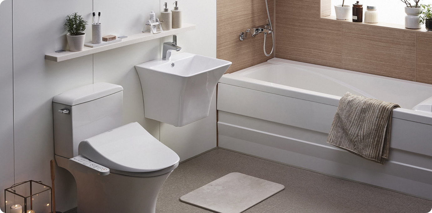 한샘 욕실 세팅 모습