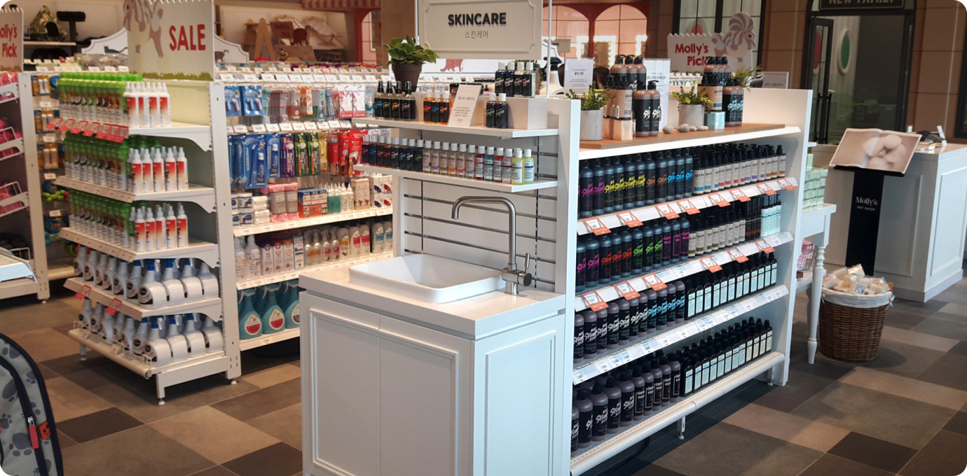 몰리스펫샵 매장 내부 모습