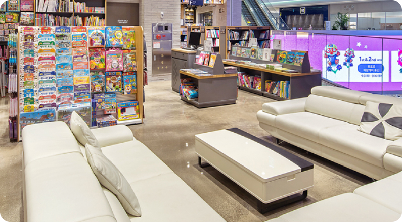 북클럽내 독서 공간 모습