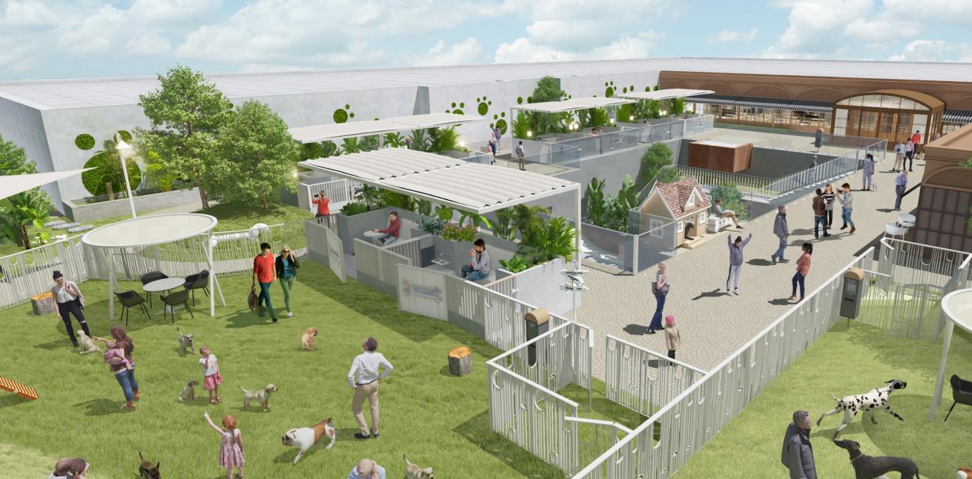 옥상정원 및 스타가든을 그려놓은 모습