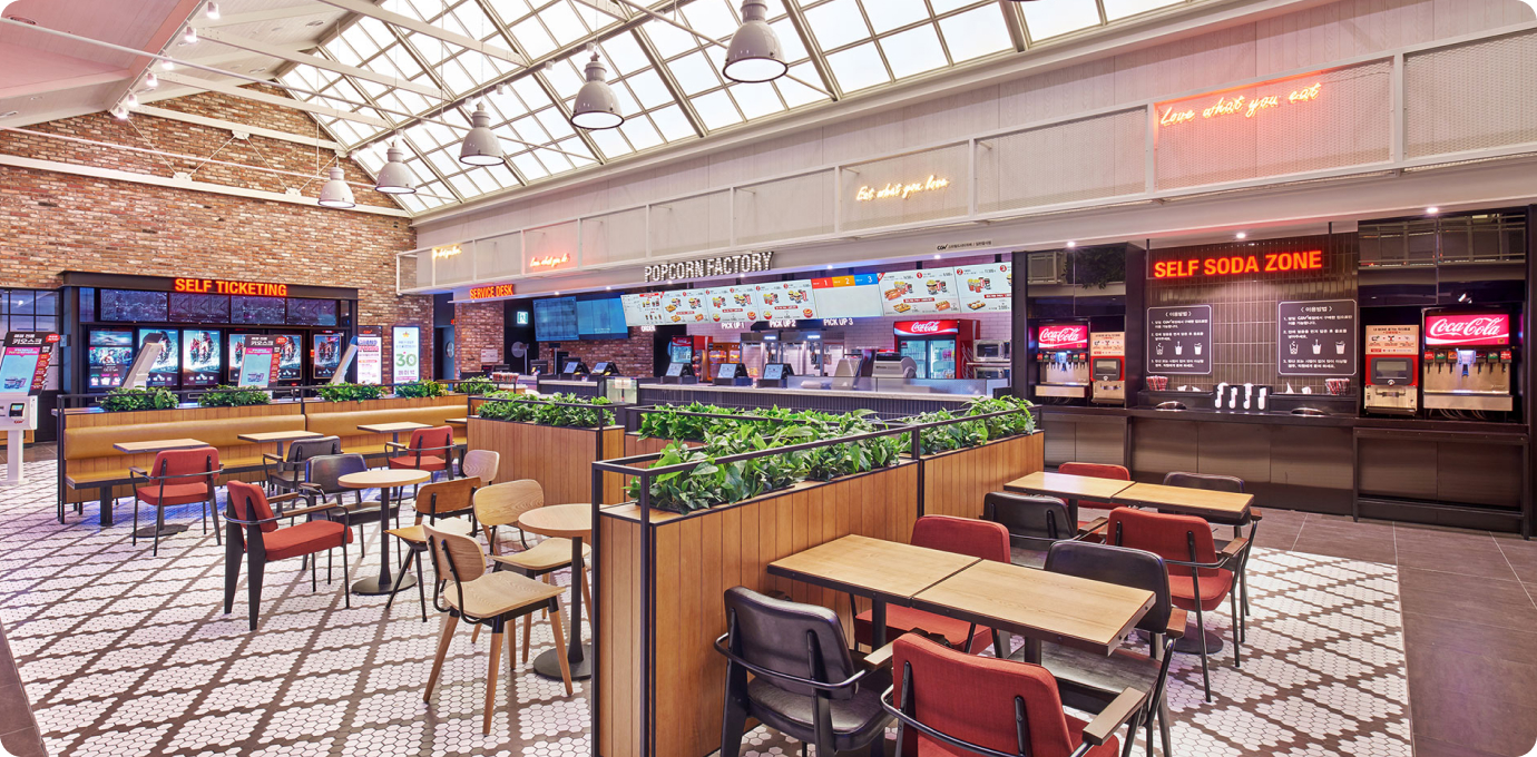 CGV 스낵코너 모습